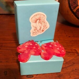 Red Mushroom Earrings